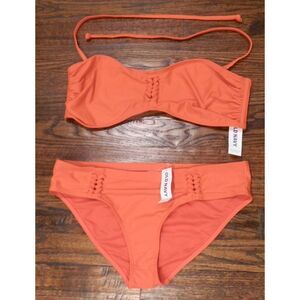 Old Navy Orange Two Piece Swimsuit Bikini Women's Size Large NWT